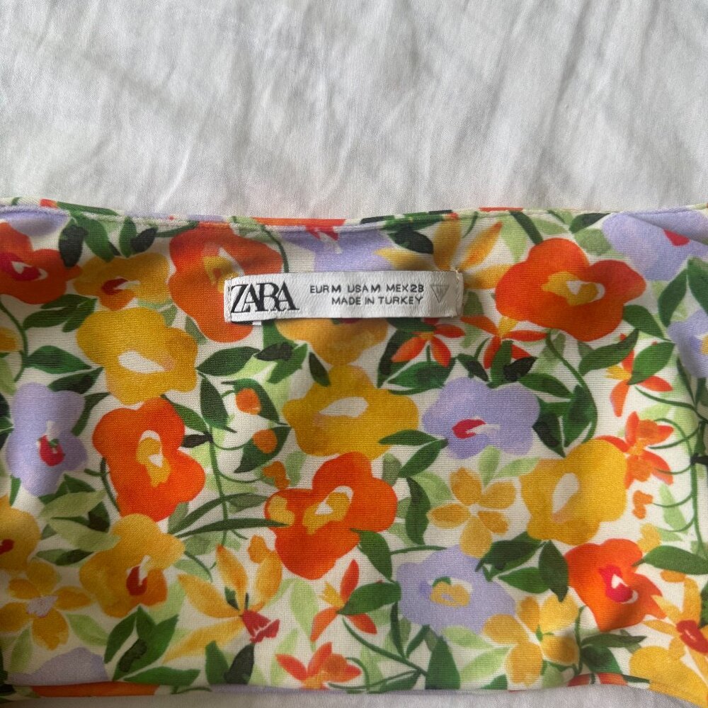 ZARA floral crop top sports bra - Medium - Picture 5 of 5